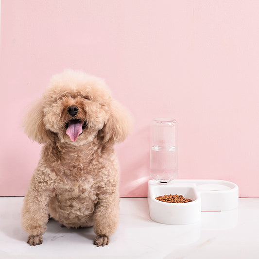 Non-Wet Mouth Water Bowl Creative Pet Plastic Bowl Large Dog Bowl