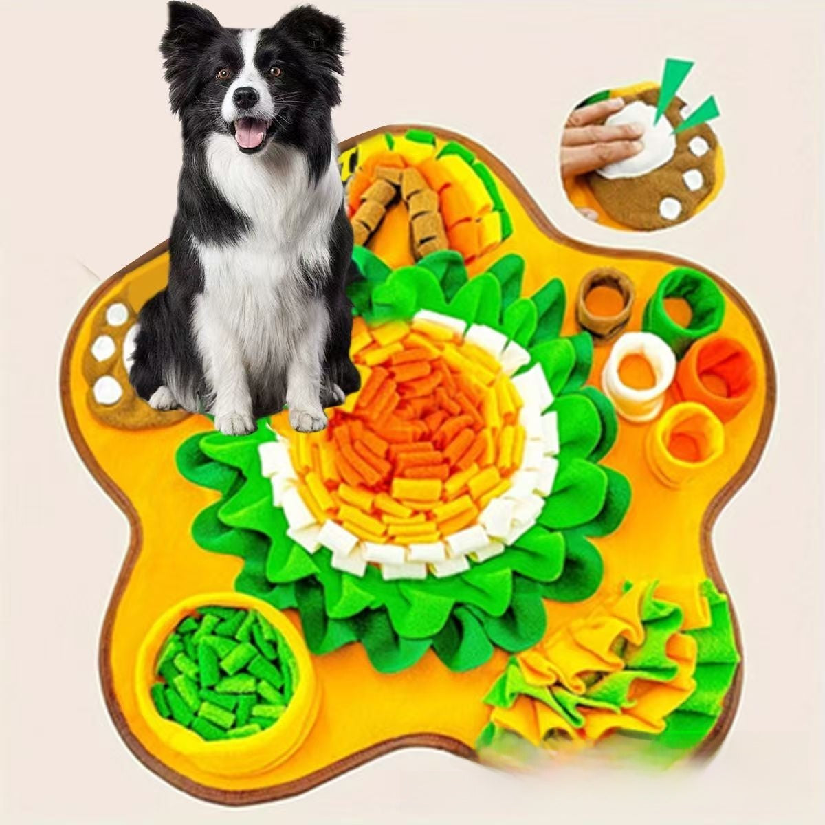 Interactive Pet Foraging Mat Slow Feeder Puzzle Toy